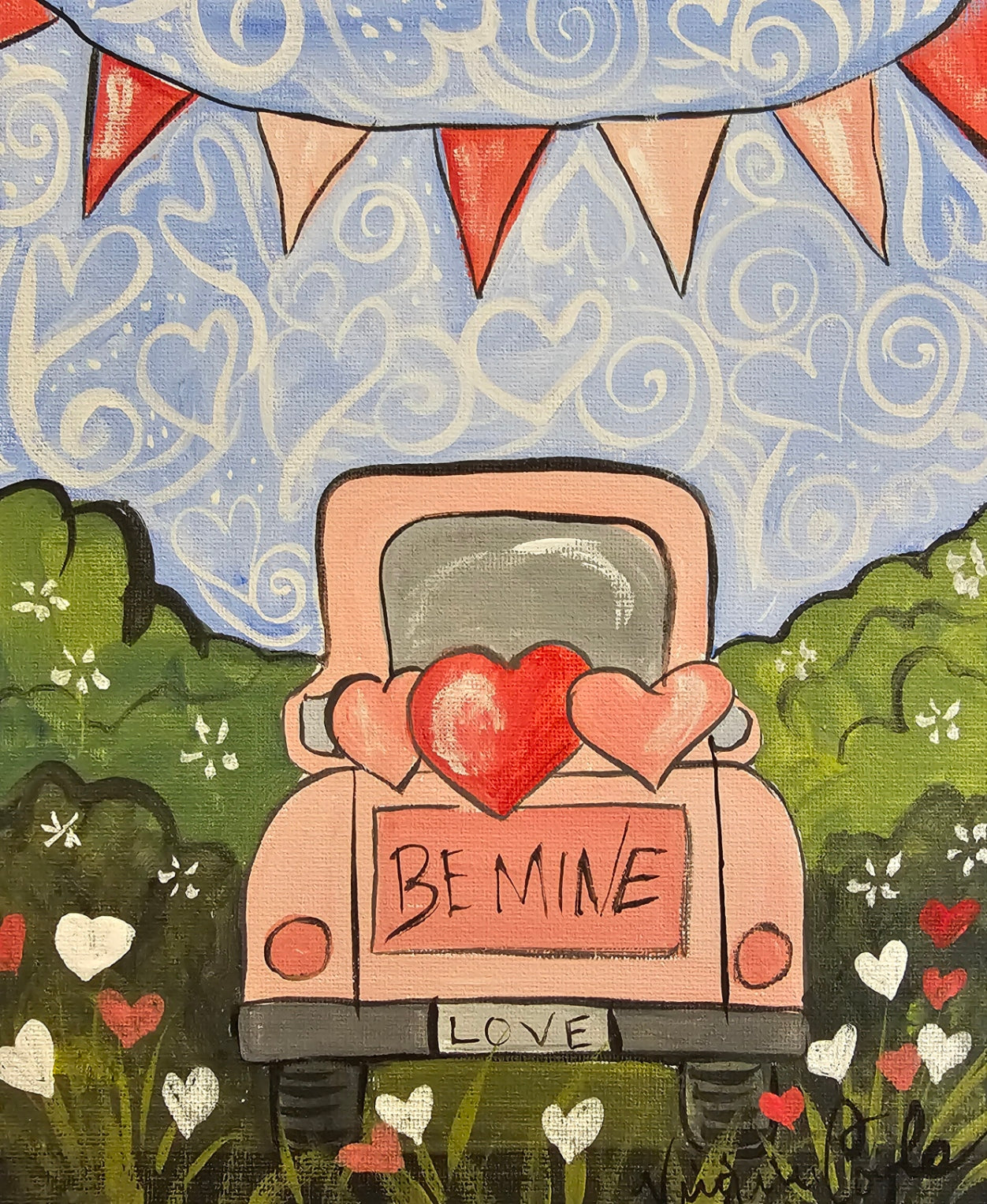 Be My Valentine - Canvas Painting - Art Kit to Go