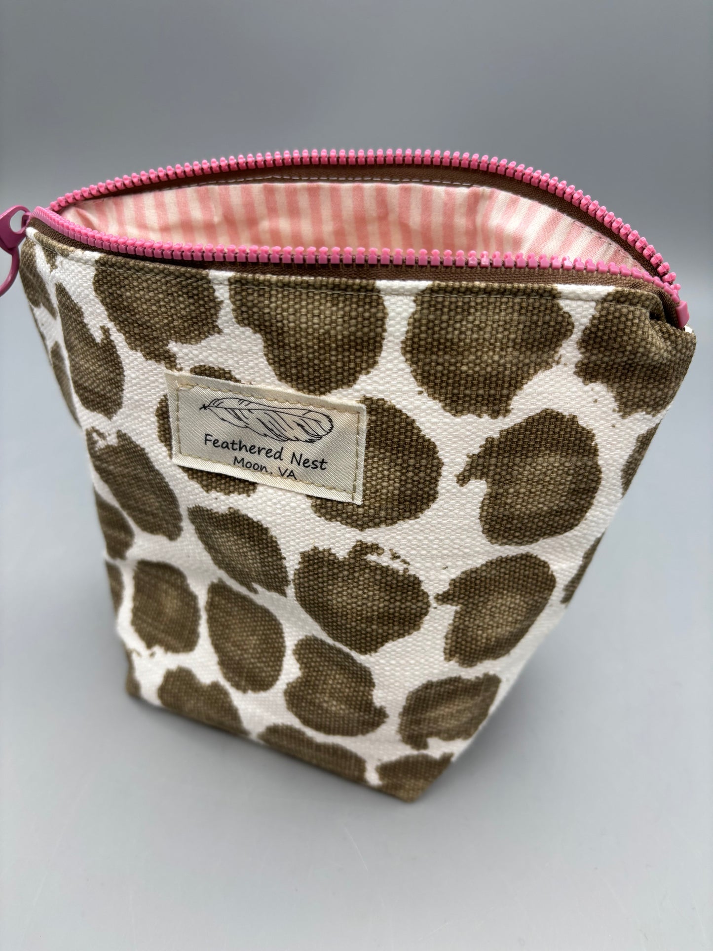 Christine Corbin- Leopard Print Zip Pouch