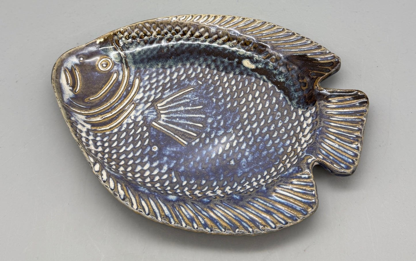 Karen Podd - Blue Small Fish Plate