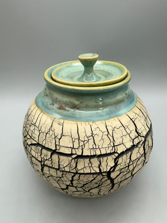 Wendy Jensen -Crackle Turquoise Jar