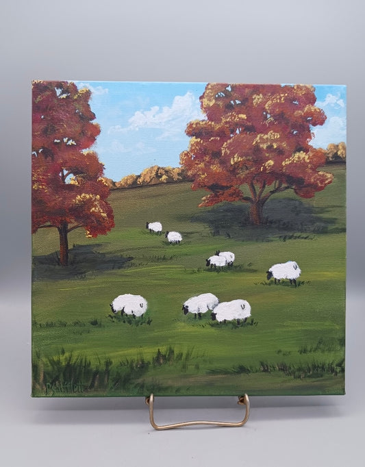 Peggy Shifflett- Sheep in the Meadow