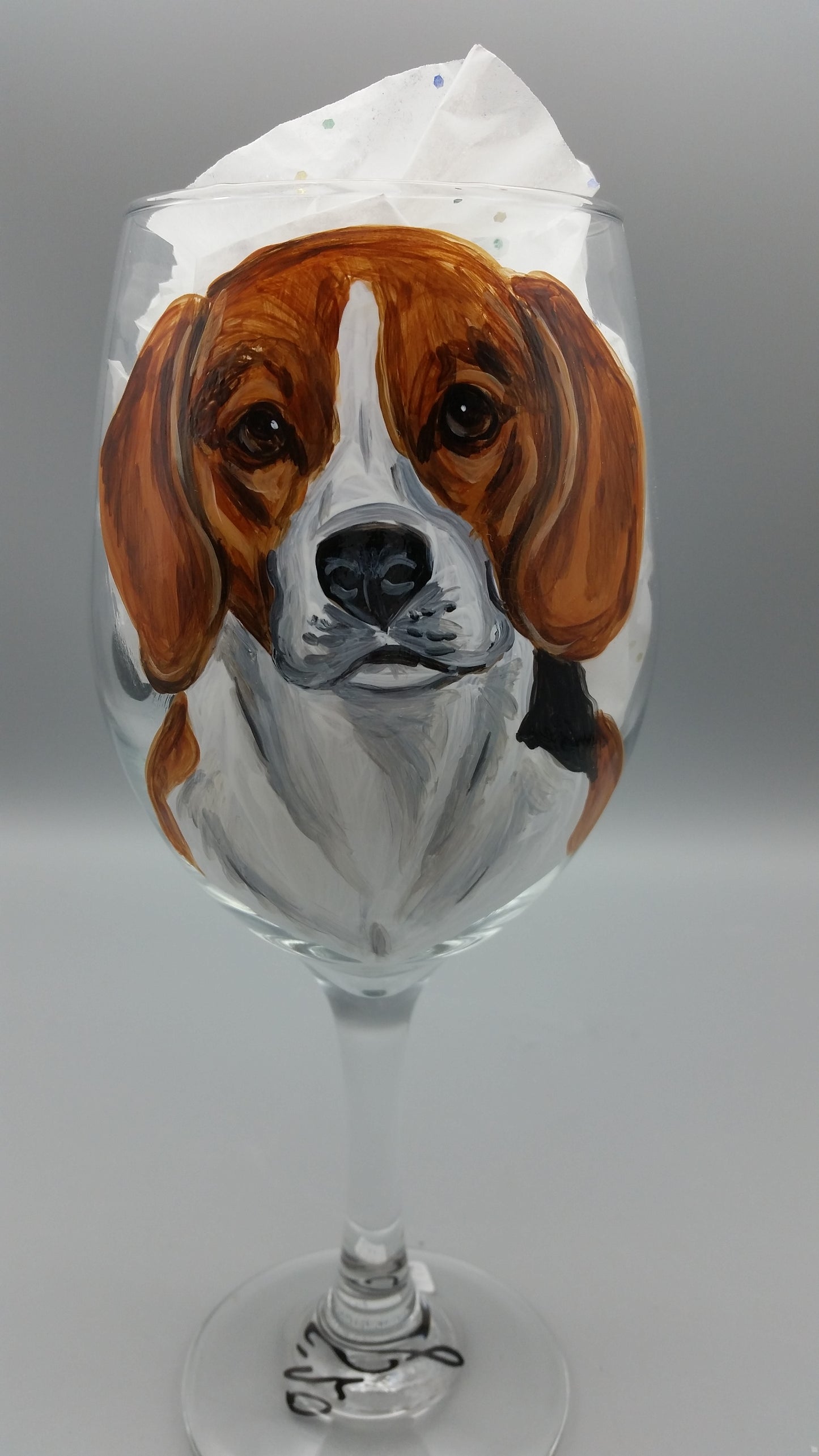 Jennifer Schroeder- Custom Painted Dog Breed Wine Glass