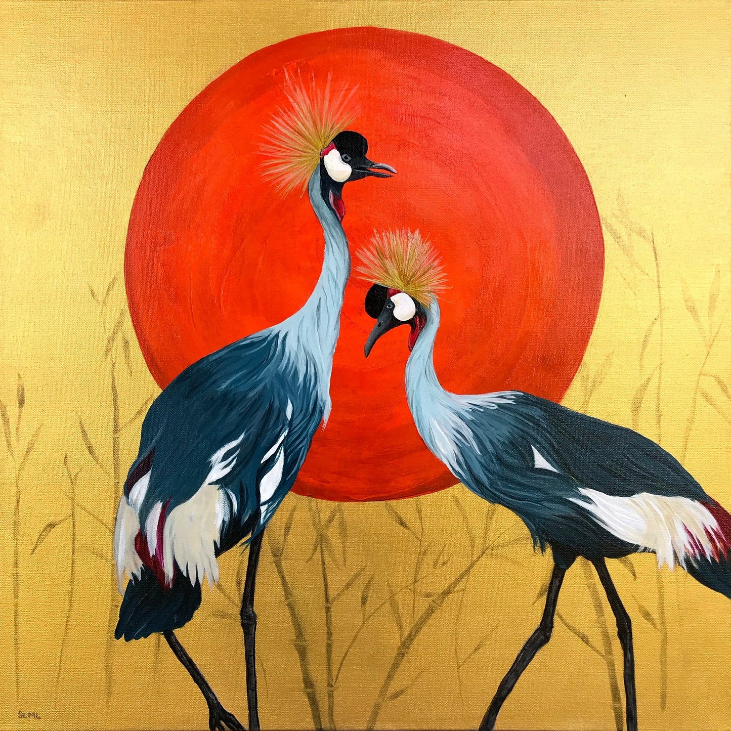 Sandra McClelland-Lewin -  Crowned Cranes