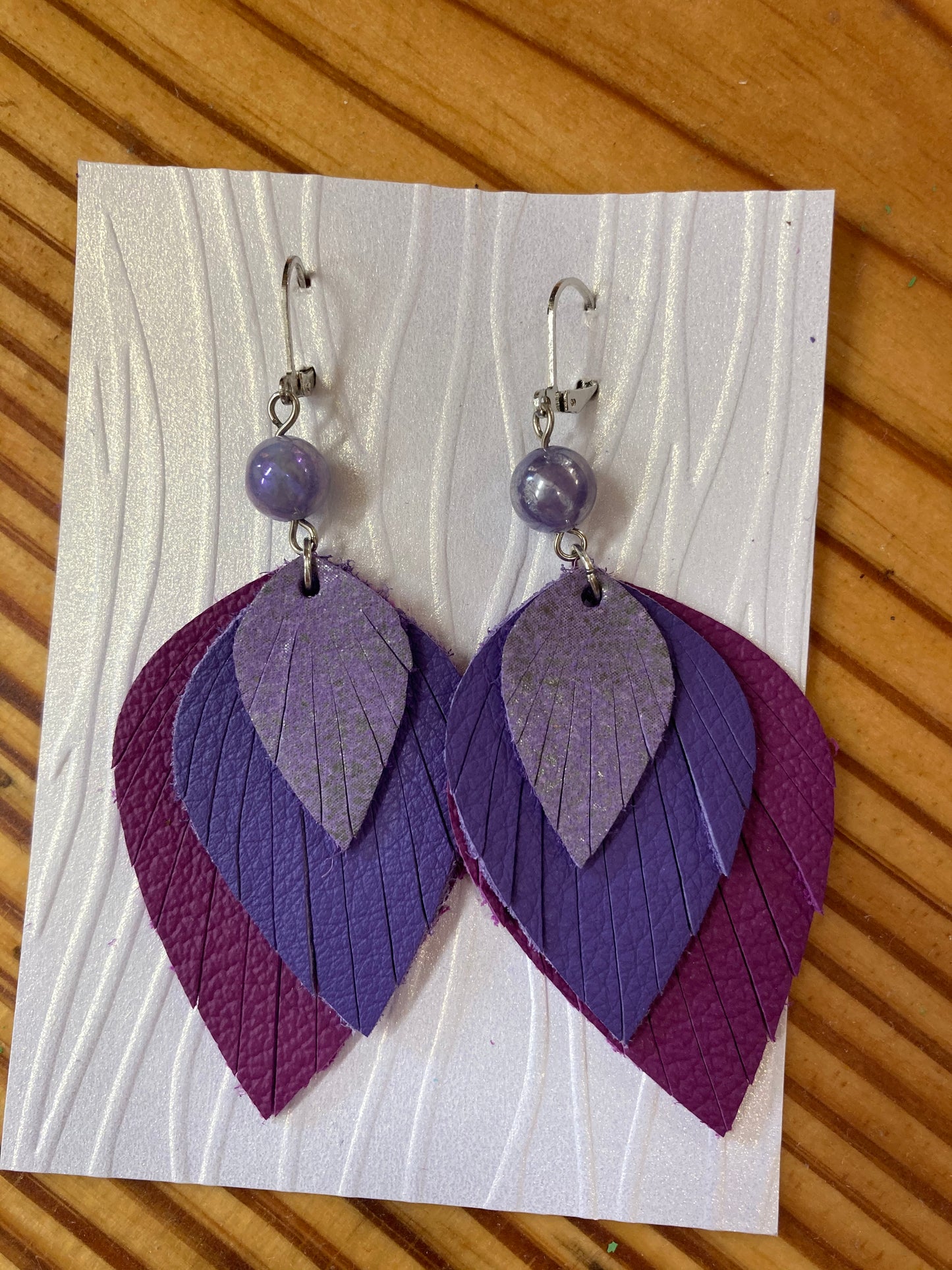 Lesley Atkinson - Purple Layer Earrings